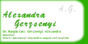 alexandra gerzsenyi business card